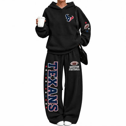 Houston Texans-Vintage Plush Hoodie set