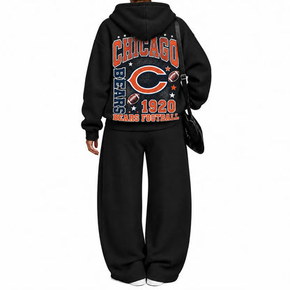 Chicago Bears-Vintage Plush Hoodie set
