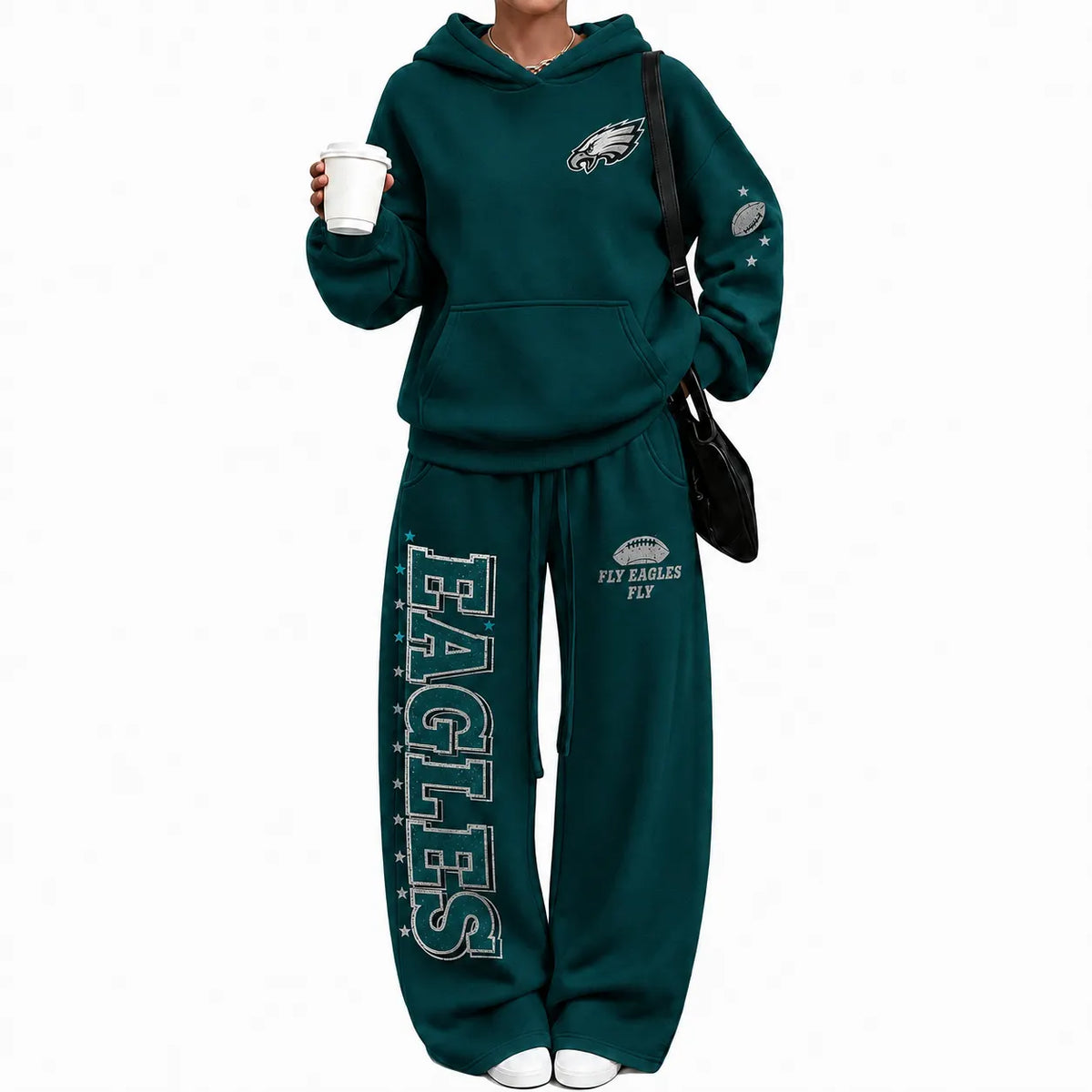Philadelphia Eagles-Vintage Plush Hoodie set