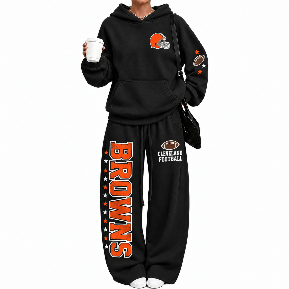 Cleveland Browns-Vintage Plush Hoodie set