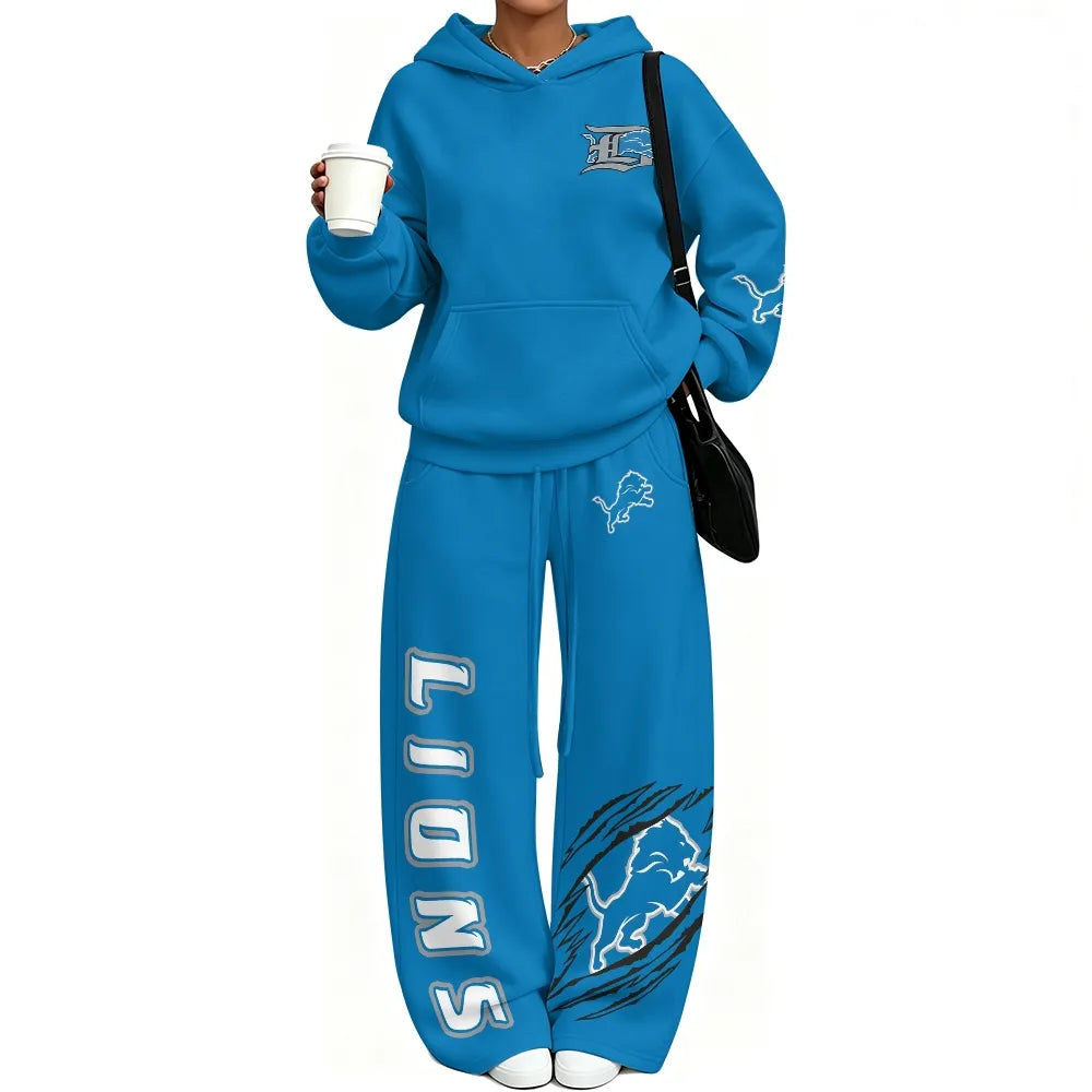Detroit Lions Vintage Plush Hoodie set | NFL