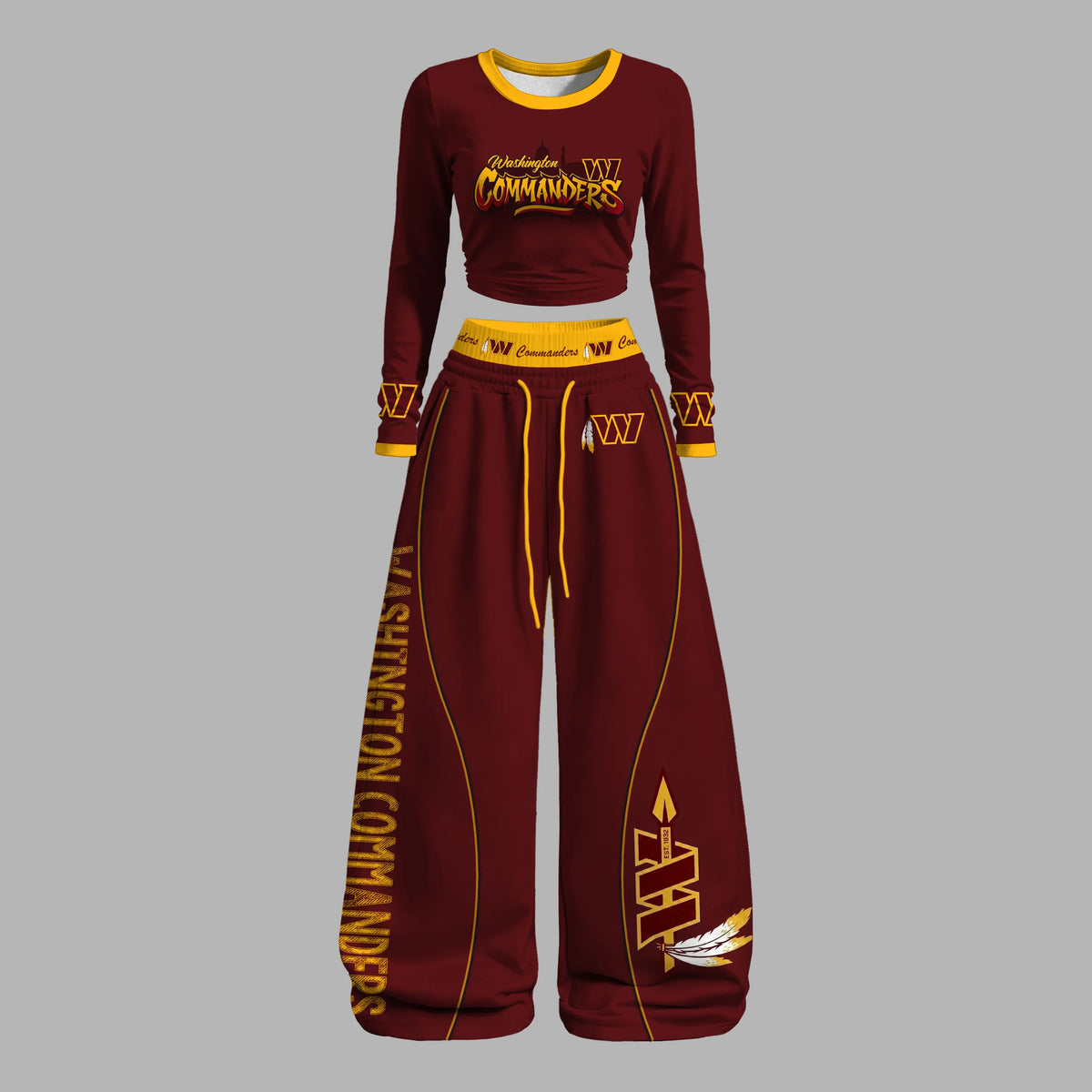 "Washington Commanders" Long-sleeved double-layer stretch pants set