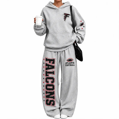 Atlanta Falcons-Vintage Plush Hoodie set