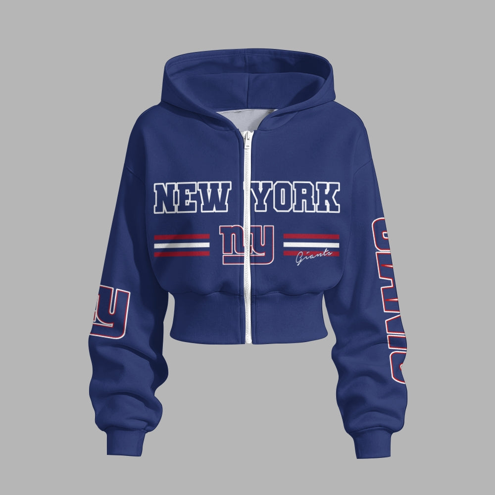 New York Giants Zip-up hooded jacket and elastic-waist pants set | NFL
