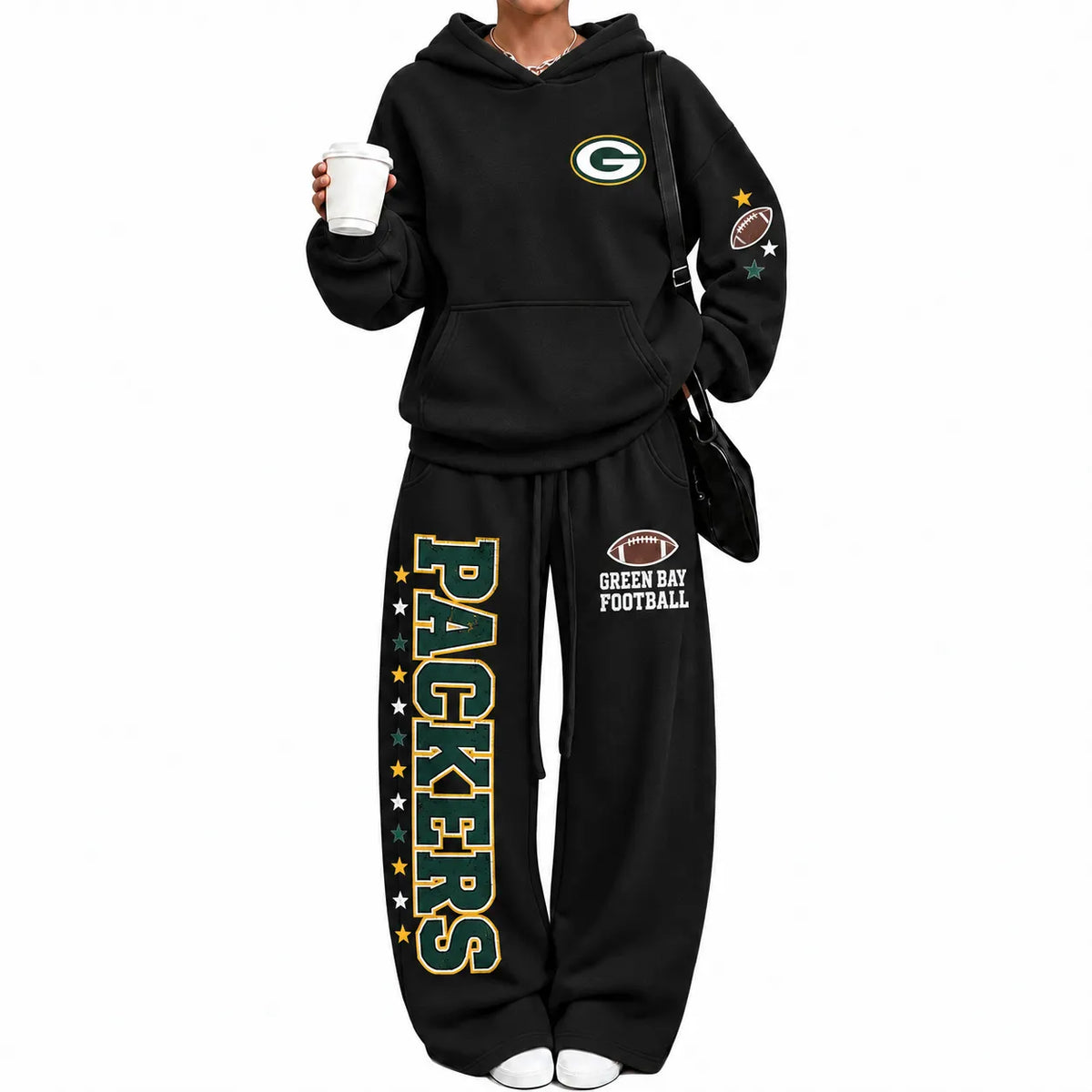 Green Bay Packers-Vintage Plush Hoodie set