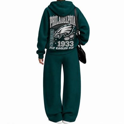 Philadelphia Eagles-Vintage Plush Hoodie set