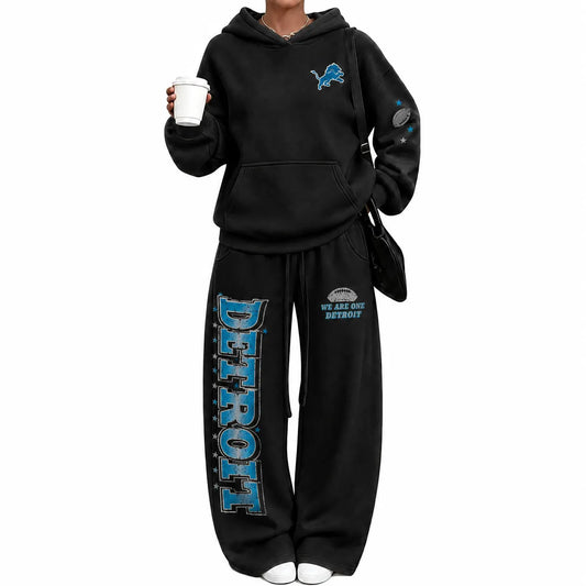 Detroit Lions-Vintage Plush Hoodie set