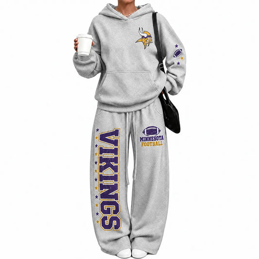 Minnesota Vikings-Vintage Plush Hoodie set