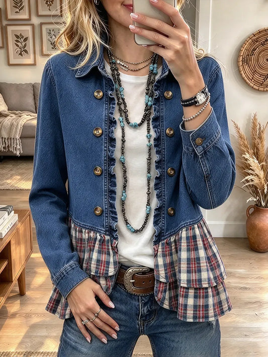 Women's Double Breasted Denim Jacket