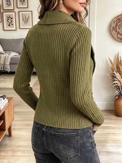 Vintage Elegant Knitted Button Jacket